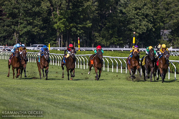 Down the stretch in the Mahony S.