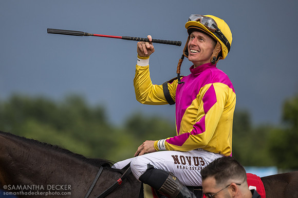 Dylan Davis celebrates his win