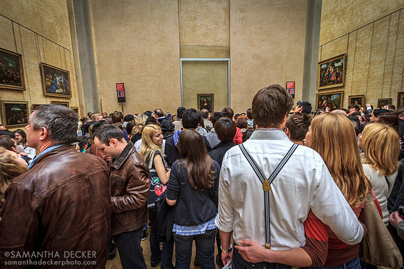 Admiring the Mona Lisa, Musée du Louvre, Paris