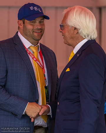 Brad Cox and Bob Baffert shake hands