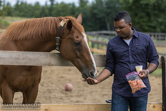 Miguel Ramirez with Mr. Cowboy