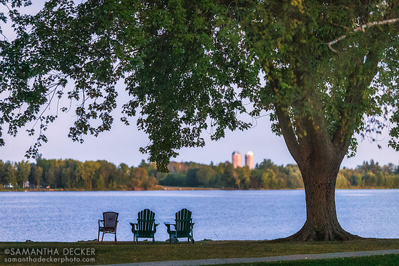 Chairs by the Ottawa River, Montebello, QC