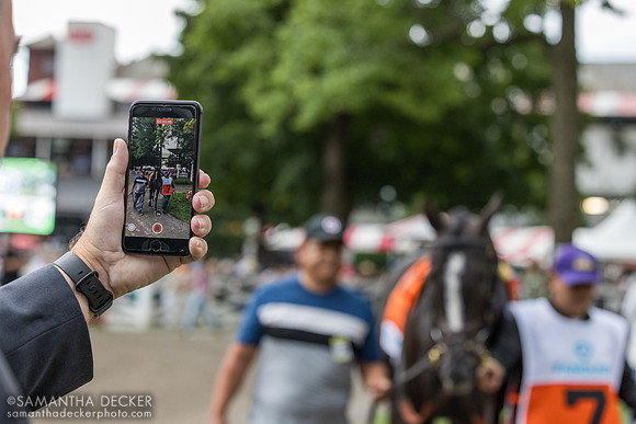 Don Fitzpatrick takes video of his horse More Than Looks