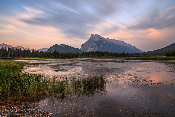 Sunset at Vermilion Lakes, Banff National Park, AB