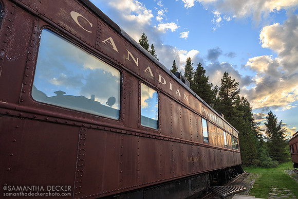 Old Canadian Pacific Railroad Car, Banff National Park, AB