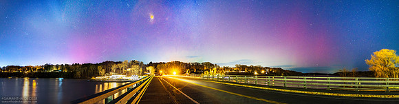 Aurora on Fish Creek Panorama