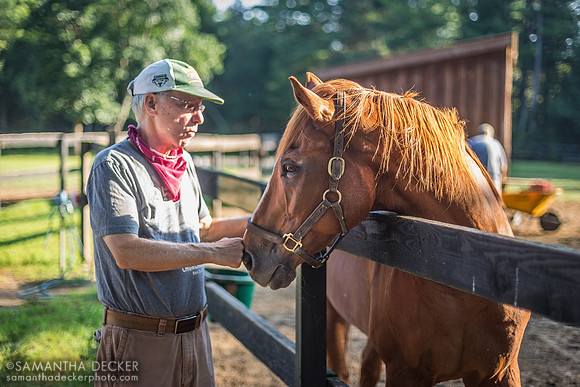 Red Down South and a Friend, Old Friends at Cabin Creek, Greenfield, NY, 2021