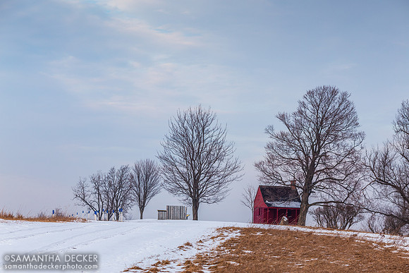 The Lonely Neilson House in Winter, Saratoga Battlefield, 2015