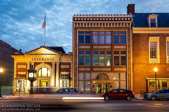 Glen Street at Dusk, Glens Falls, NY