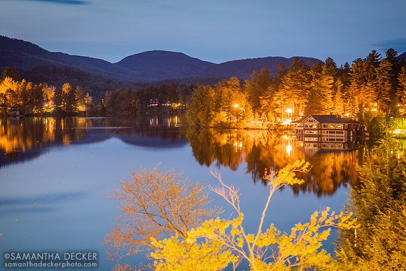 Lake Placid Club Boat House at Night