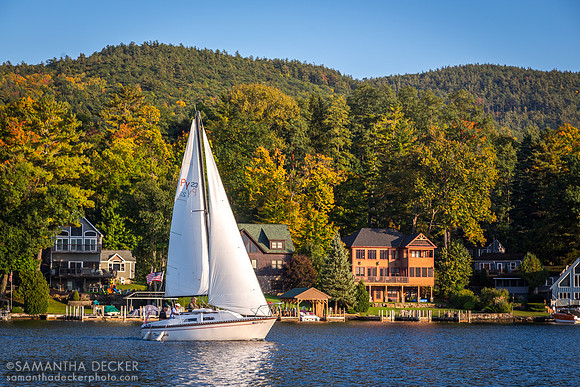 A Sailboat on Lake George