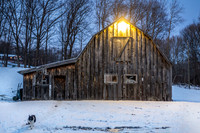 The Barn at Dusk, Nipper Knolls Equine Center, Granville, NY