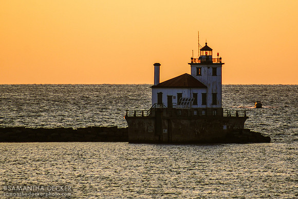 Oswego Lighthouse from Fort Ontario