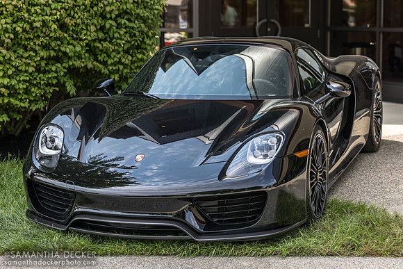 Porsche parked out front