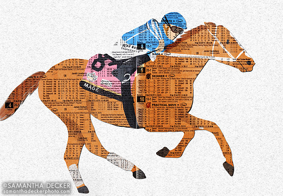 Mage winning the Kentucky Derby