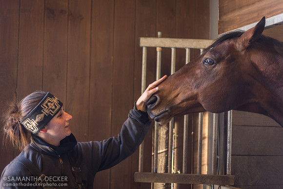 Broodmare Manager Emily and Big Brown, Irish Hill & Dutchess Views Stallions, Stillwater, NY