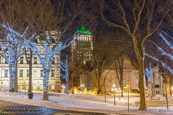 Québec City Lit Up at Night