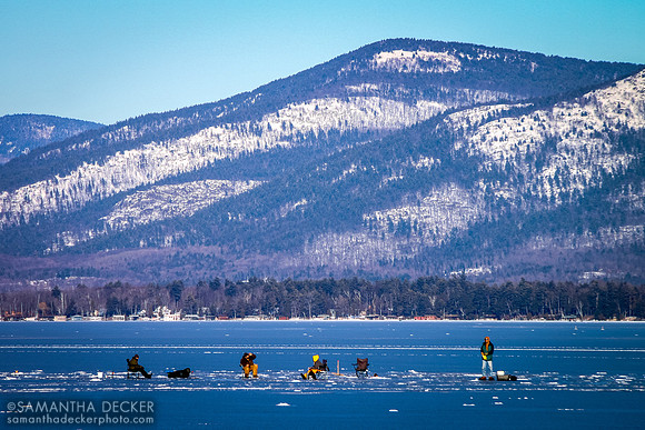 Ice Fishing on Lake George, NY