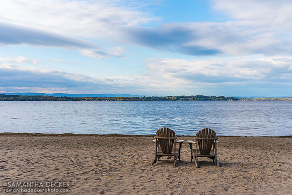 Adirondack Chairs by the Shore of Saratoga Lake