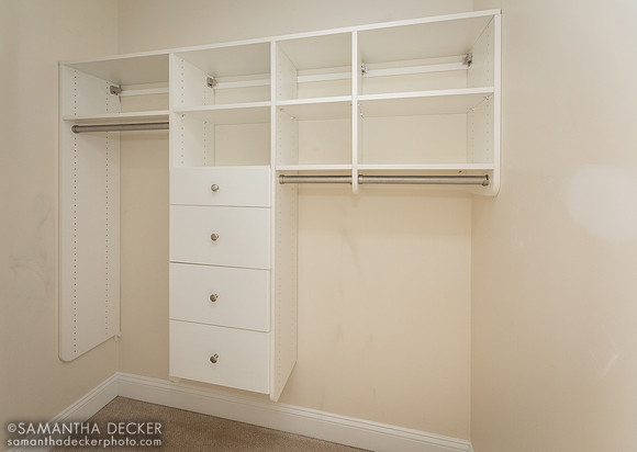 Walk in closet...California system like I had at Empire Run