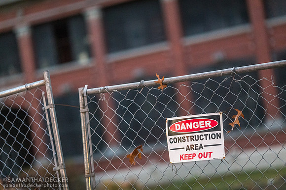 Construction zone, October 2014