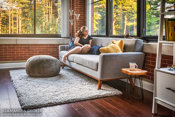 Self Portrait:  Fran and I Enjoying Our New Apartment