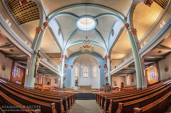 Inside Notre-Dame-des-Victoires Catholic Church, L'Île aux Marins, Saint Pierre and Miquelon