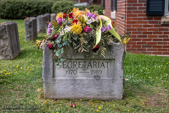 Secretariat's grave at Claiborne Farm, Paris, KY