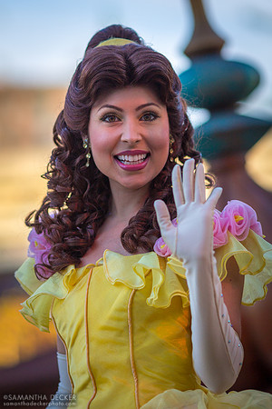 Belle in the Soundsational Parade, Disneyland, CA