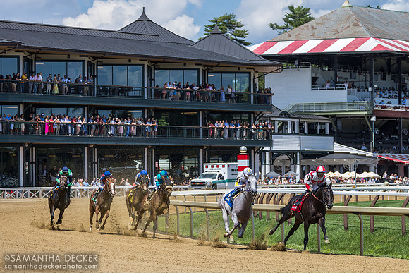 Around the clubhouse turn in the Curlin S.