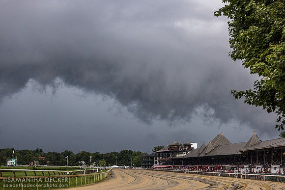 Ominous skies over the track