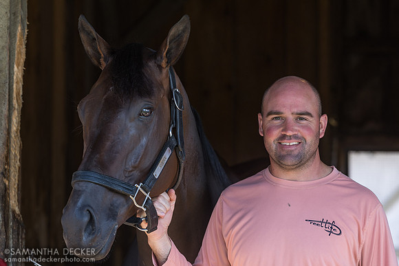 Trainer Phil Bauer with Xigera, 2024