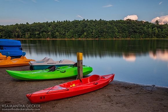 Canoes at Moreau Lake State Park, 2013