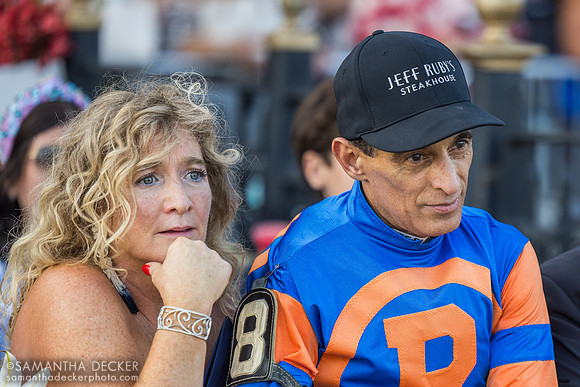 Leona and Johnny V watch the replay