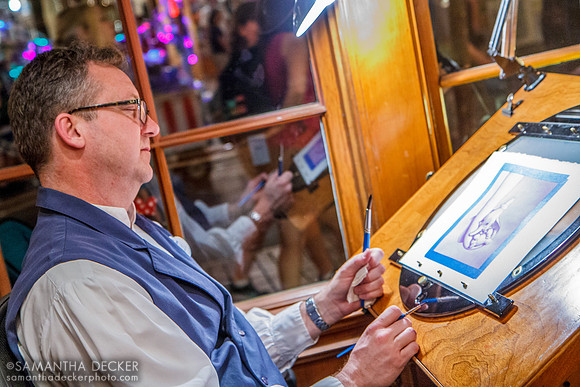 An artist at Disneyland