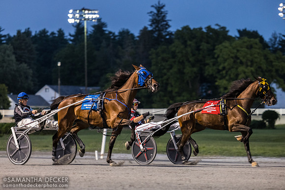 Robbie Davis drives Cross Creek Samara and Brett Beckwith drives Foxe Ella