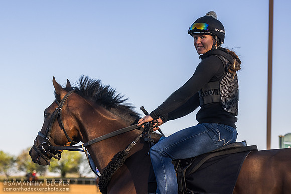 Priscilla Schaefer on Snowyte, Keeneland, Lexington, KY, 2025