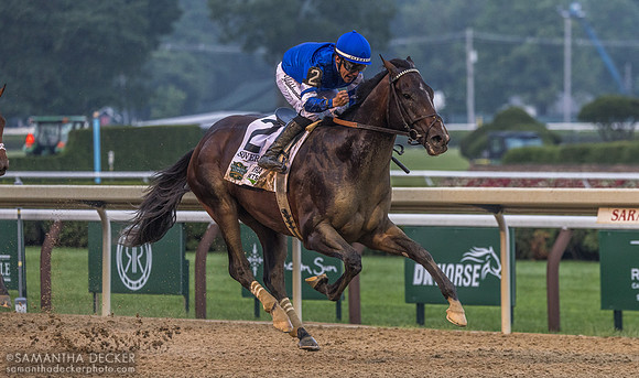 Sovereignty wins the 2025 Belmont Stakes