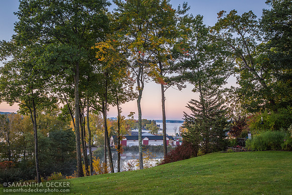 A Fall Morning at the Boat House