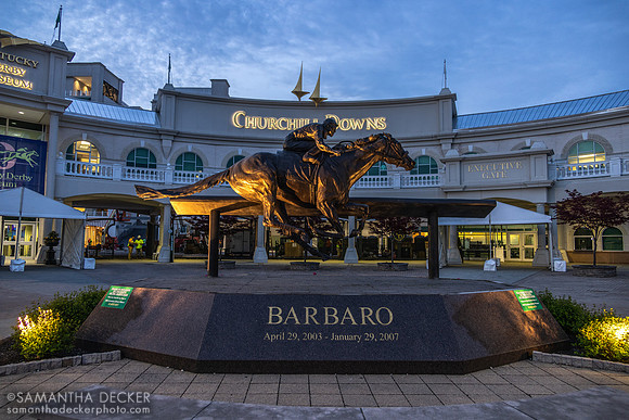 Barbaro statue at Churchill Downs, 2025