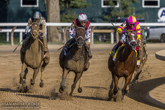 Around the far turn in the CCA Oaks