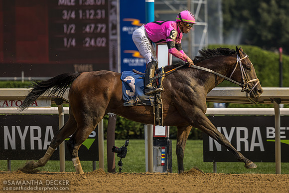 On A Spree crosses the wire first in R7 but is DQed for interference