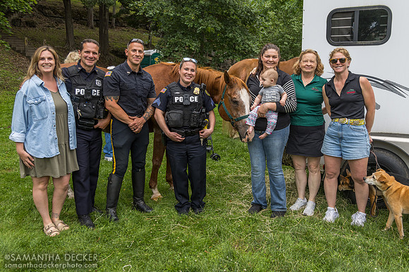 Sly the police horse at High Rock Park in Saratoga, 2025
