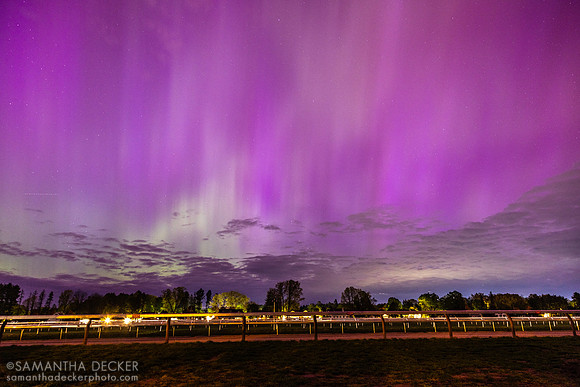 Aurora borealis at the Oklahoma Track