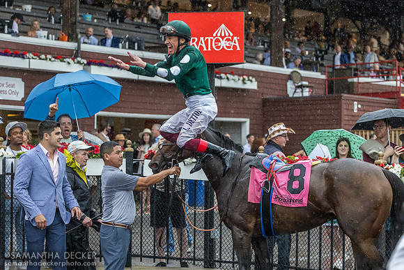 Frankie Dettori dismounts Storm Miami, 2025