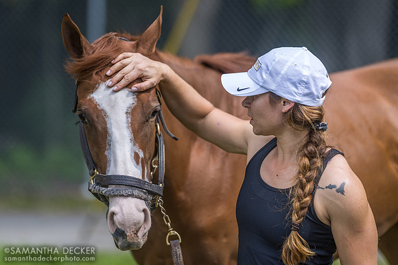 Complexion with exercise rider Priscilla Schaefer, 6.15.24