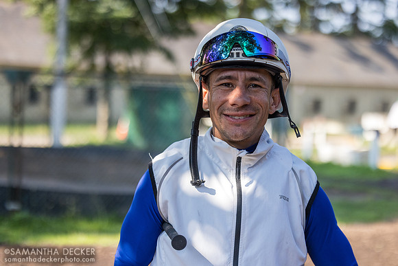 Junior Alvarado at the Mott barn earlier this summer