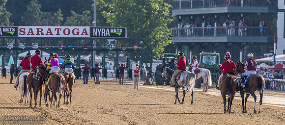 Heading to the gate for the CCA Oaks