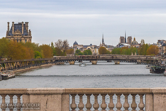 Crossing the River Seine in Paris
