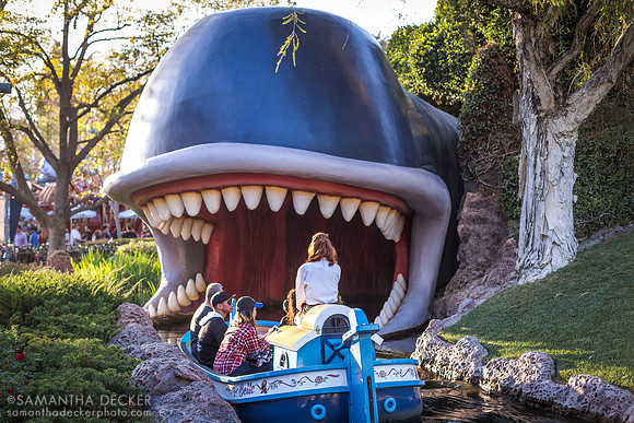 Entering the Whale's Mouth on the Storybook Land Canal Boats, Disneyland, CA